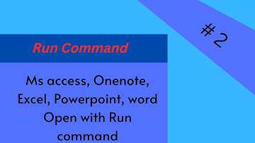 MS Word, Excel, Powerpoint, access, and onenote open with Run command...||2022||