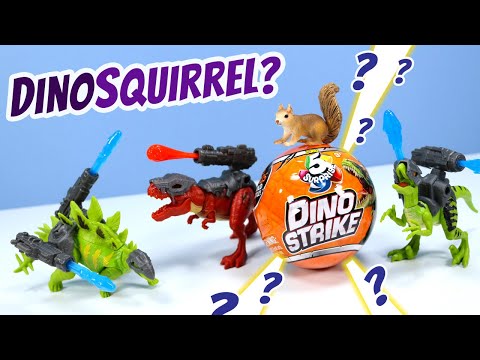 5 Surprise Dino Strike Toys Battle Dinosaur Inside Zuru Youtube - purple dino in a bag with necklace roblox