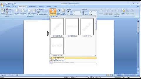 How to Add or Remove watermark in Microsoft Word Document.