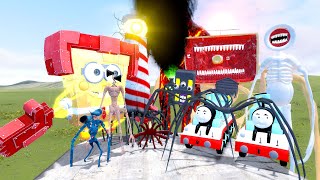 GIANT TREVOR HENDERSON STRONGEST! MEGAHORN, THOMAS, SIREN HEAD, LIGHTHOUSE IN GARRY'S MOD by bestini 222 views 1 month ago 8 minutes, 41 seconds