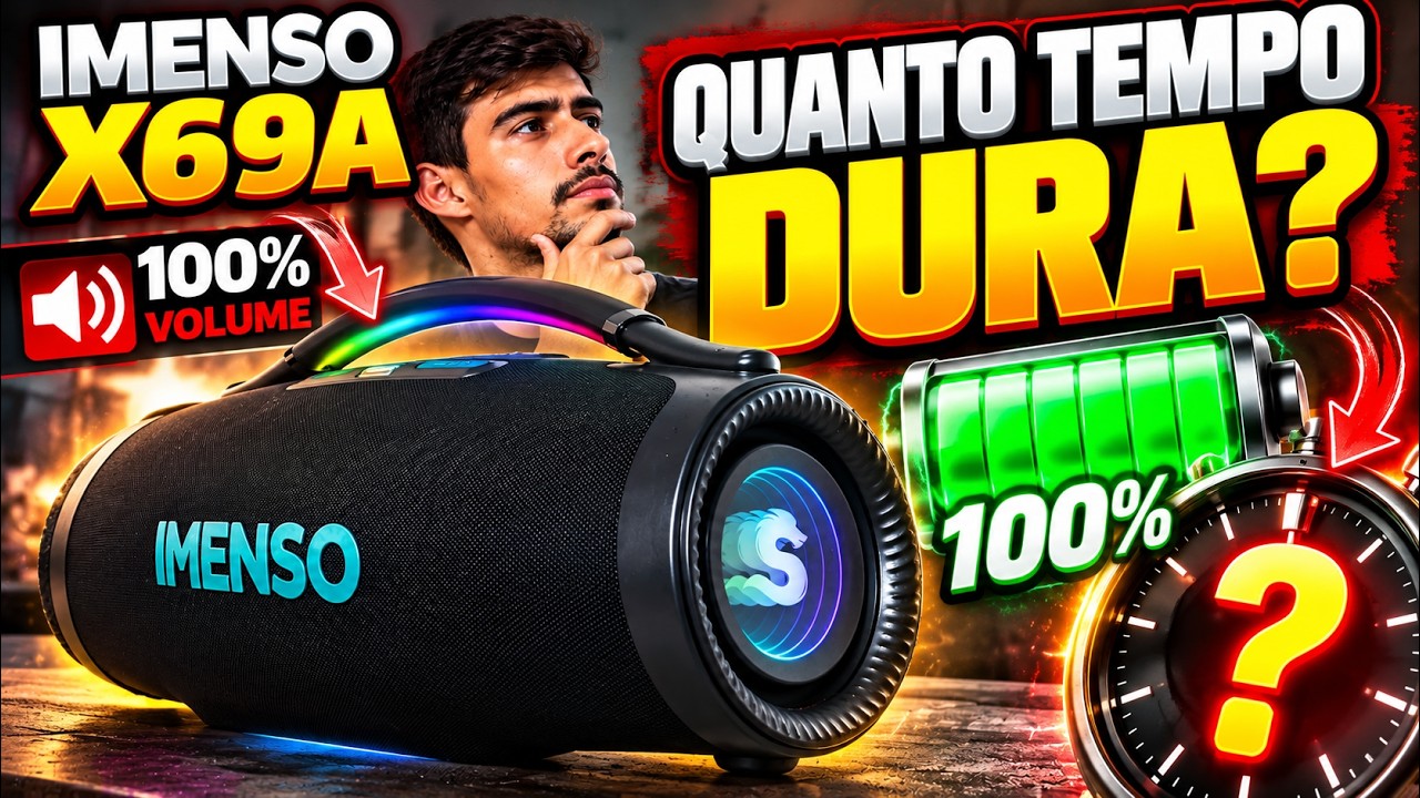 Volume Maximo 🔋 IMENSO X69A NO VOLUME MÁXIMO! 😱 QUANTO TEMPO DURA A BATERIA? - YouTube