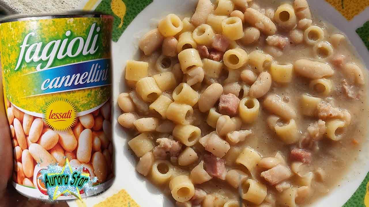 Ricetta: Pasta e fagioli in scatola super cremosa. #cucinaitaliana  #AuroraStar #cibo #fagioli