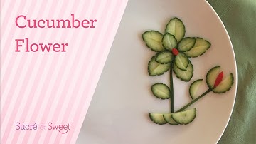 Cucumber flower / How To Make Easy cucumber garnish