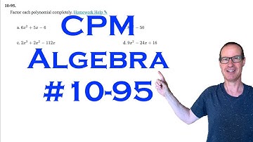 CPM Algebra Chapter 10 Problem 95