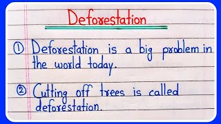 10 lines on Deforestation in English | Deforestation essay in English | Essay on Deforestation