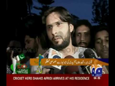 !!! SHAHID KHAN AFRIDI RECEIVING... "CHAMPIONS WEL...