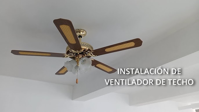 Ventilador De Techo Con Lampara 30 60w Ventum Madera Igoto