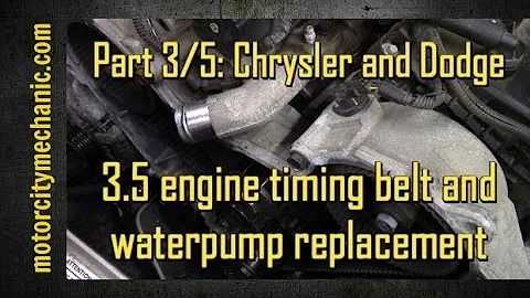 Part 3/5 2005-2010 Chrysler 300 and Dodge Charger 3.5 timing belt and waterpump