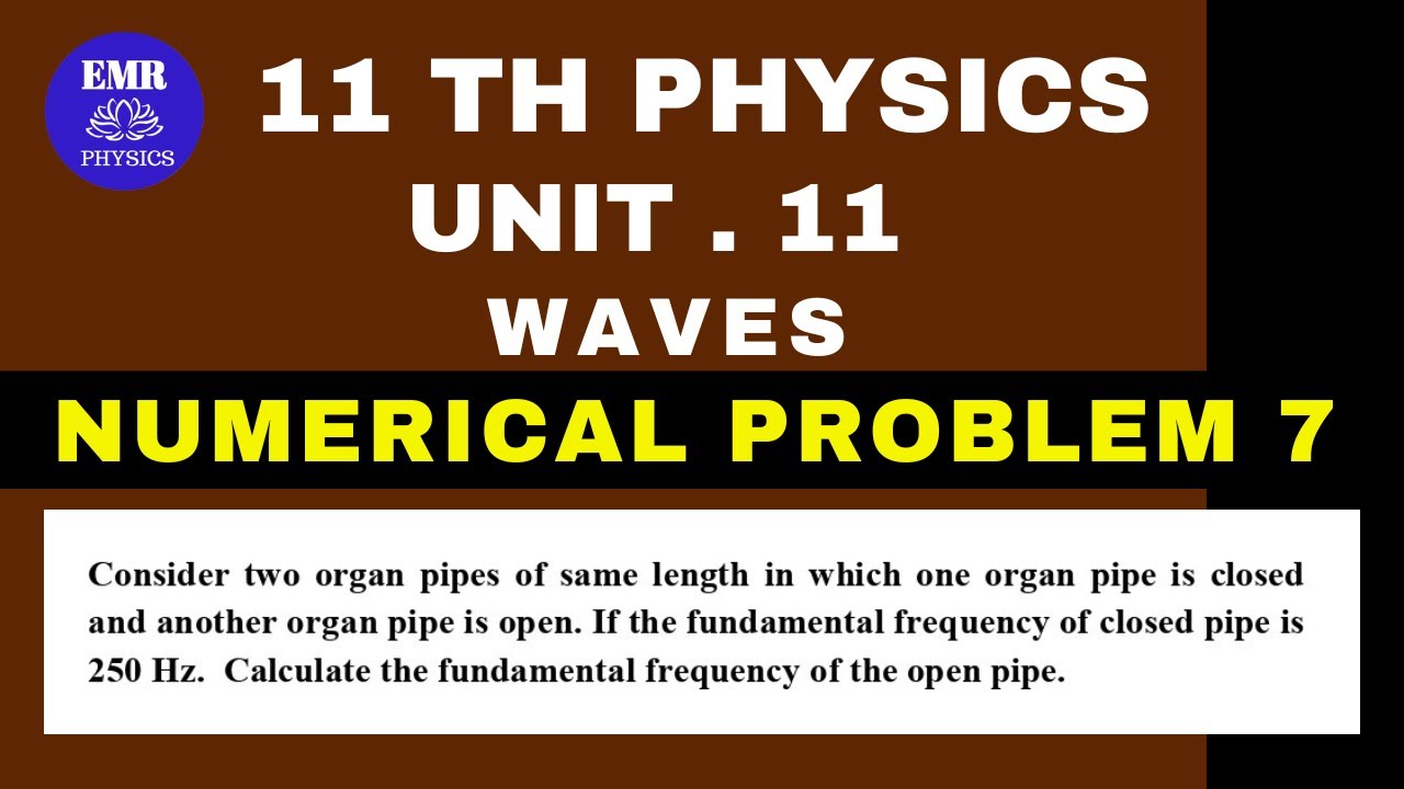 11th Physics Unit 11 Waves Numerical Problem 7 - YouTube
