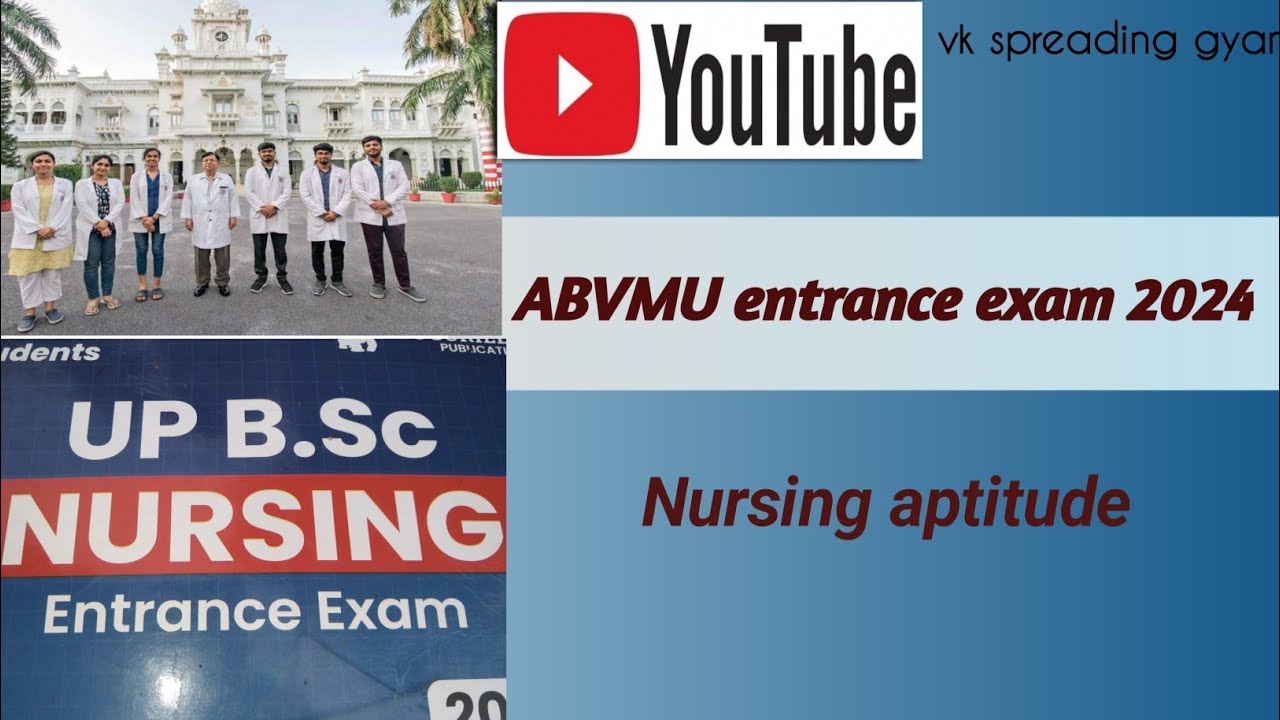 bsc nursing nursing aptitude questions||Abvmu entrance exam 2024 - YouTube