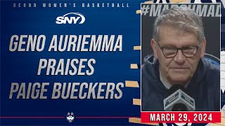 Geno Auriemma defends his take that Paige Bueckers is the best player in the country | SNY