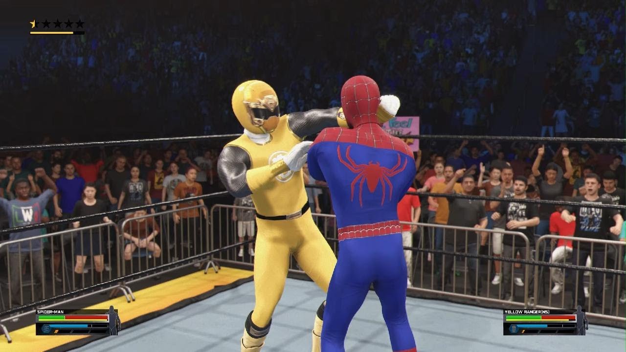 WWE 2K25: Spider-Man vs. Ninja Storm Yellow Ranger