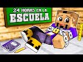 24 Horas Atrapados en la Escuela en Minecraft!