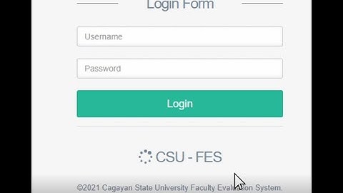 Online Faculty Evaluation System of CSU User
