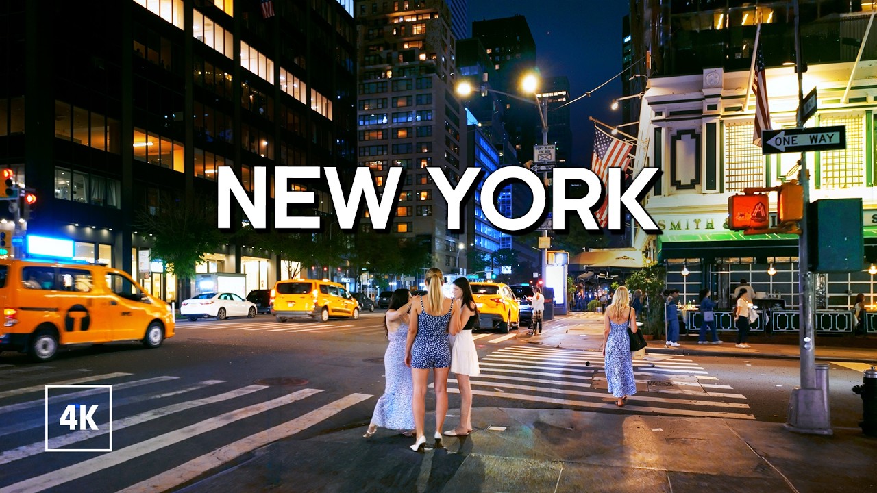 New York, Amerika Serikat | Jelajah Kota Malam 4K | 17 Agu 2026