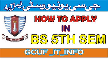 HOW TO APPLY IN BS 5TH SEMESTER GCUF #GCUF  #GCUF IT    #GC UNIVERSITY FAISALABAD  #IT SERVICES
