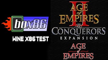Age of Empires I & II test on RPI4 with wine x86 and BOX86