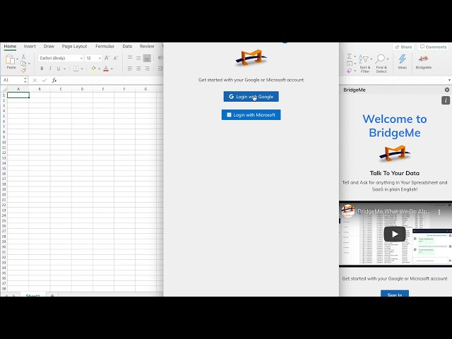 BridgeMe Excel AddIn Demo