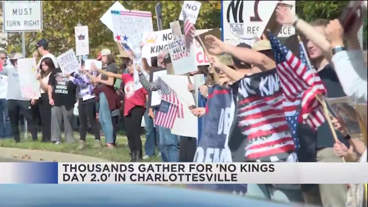 ‘No Kings Day 2.0′ rally brings out thousands in Charlottesville