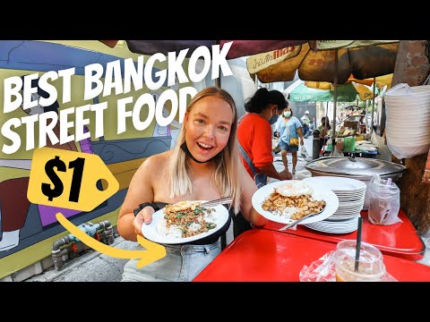 $1 THAI STREET FOOD ON BANGKOKS BUSIEST ROAD (and Lumphini Park in 2022) 