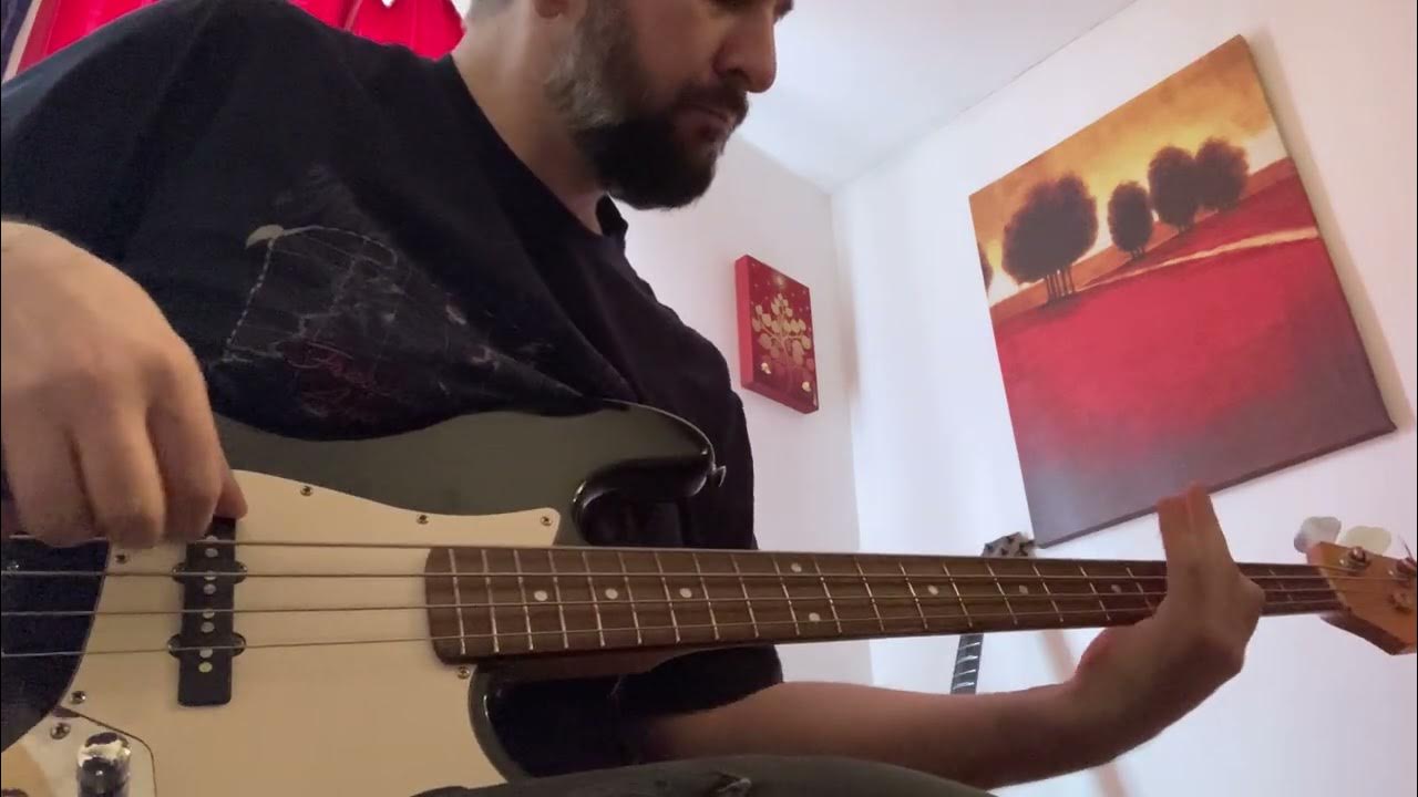 Nirvana Lounge Act bass rhythm intro cover practicing with ESP bass guitar YouTube