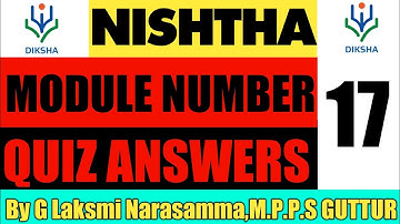 NISHTHA MODULE 17 QUIZ ANSWERS | Module 17 QUIZ Answers key | 17 Module Quiz Answers