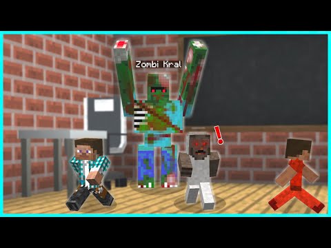 ZOMBİ KRAL, OKULDA ÇOCUKLARA SALDIRIYOR! 😱 - Minecraft