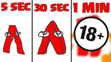 Alphabet Lore But I Draw It in 5 sec - 30sec - 1 minute ( Part 1 - A )