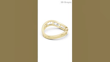 Jewellery CAD Design Rendering Ring - 04|Yellow  Gold | 360° Realistic View #3dgrapix #3DRendering