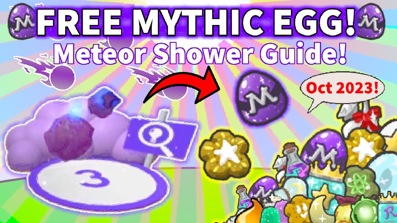 🌠 FREE Mythic Egg! ALL DROPS from Mythic Meteor Shower! Bee Swarm ...