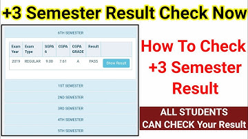 +3 all semester result available check now,how to check +3 semester result