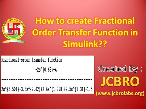 How to define fractional order transfer function in Matlab?? - YouTube