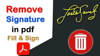How to remove signature from pdf file in Adobe Fill and Sign with Adobe Acrobat Pro DC