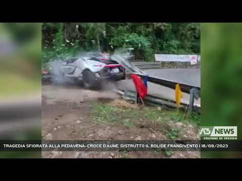 TRAGEDIA SFIORATA ALLA PEDAVENA-CROCE D'AUNE. DISTRUTTO IL BOLIDE FRANGIVENTO | 18/09/2023