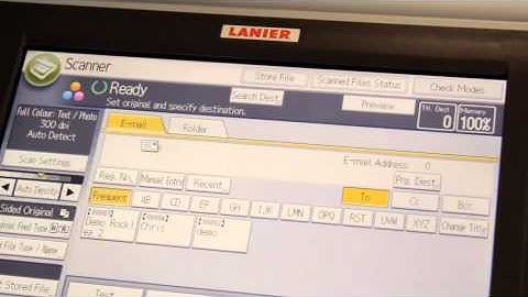 Lanier How To - How to Scan Documents Directly to your Email Address as a PDF