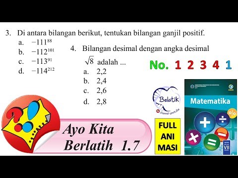 Ayo Kita Berlatih 1 7 No 1 2 3 4 1 Kelas 7 Smp Mts Bse Matematika