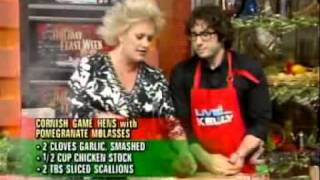 Josh Groban on Live with Kelly (CoHosting) 12-8-2011 Part 4--Cooking with Anne Burrell