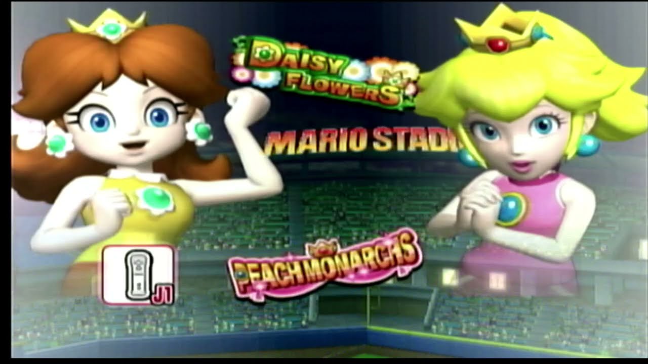 Mario Super Sluggers: Daisy Flowers vs Peach Monarchs (Mario Stadium) Gameplay HD