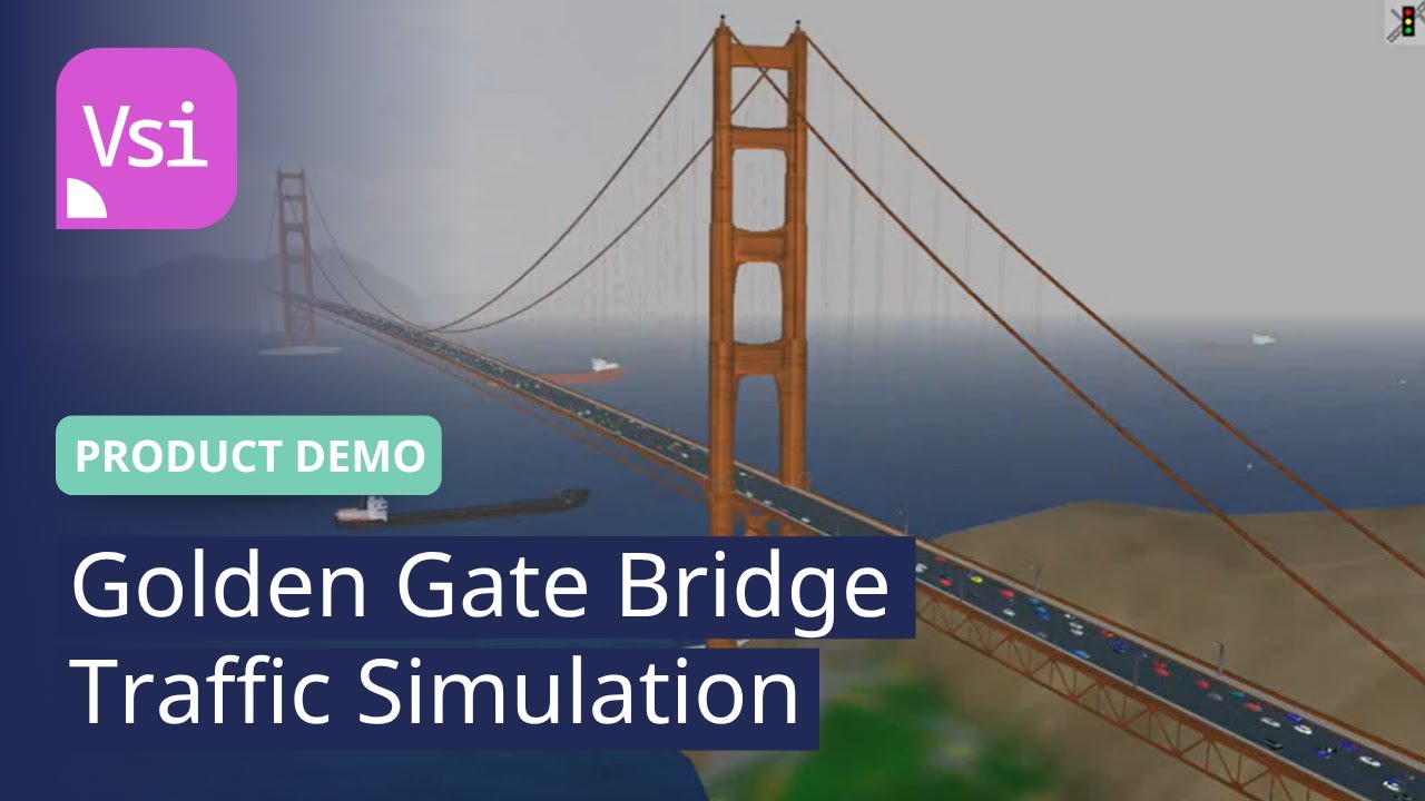 Golden Gate Bridge Traffic Simulation | PTV Vissim | Product Demo - YouTube