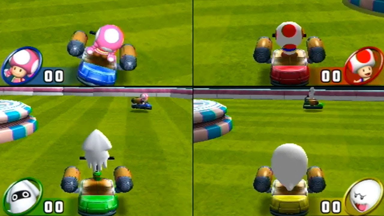 Mario Party 8 Minigames - Toadette VS Blooper VS Boo VS Toad
