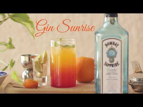 Gin Sunrise - Easiest GIN Cocktails to Make at home | Bombay Sapphire Cocktail