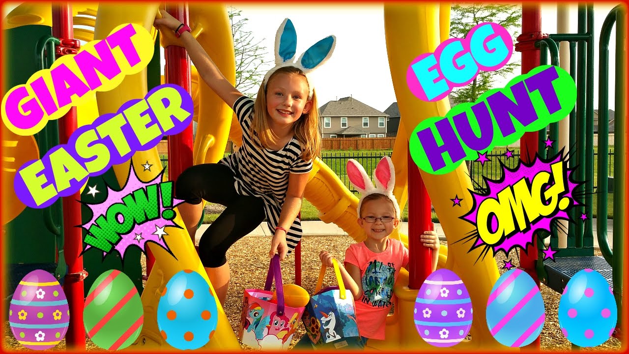GIANT EASTER EGG HUNT Surprise Toys My Little Pony Shopkins Easter ...