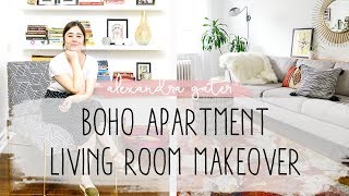 Boho Apartment Living Room Makeover | How To Mix Colour & Pattern