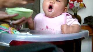 Ella starts on solid food
