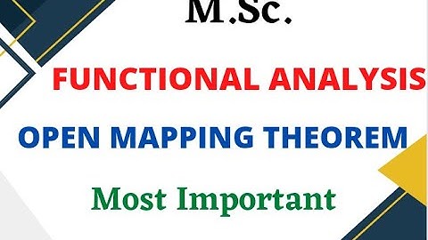 Open Mapping Theorem || FUNCTIONAL ANALYSIS || BANACH SPACE || Most Important Theorem ||