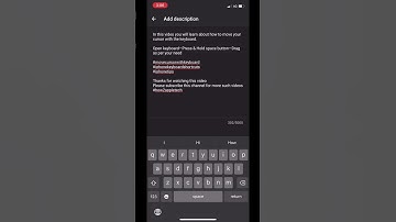 How to move cursor with the keyboard  on your iPhone | #shorts #ytshorts