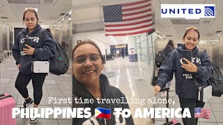 Travel Vlog/First time travelling alone, PHILIPPINESTO USA  11/ 2023