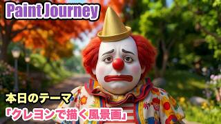 Paint Journey】「ピエロのクレヨンお絵描き」（札幌南平岸の絵画教室