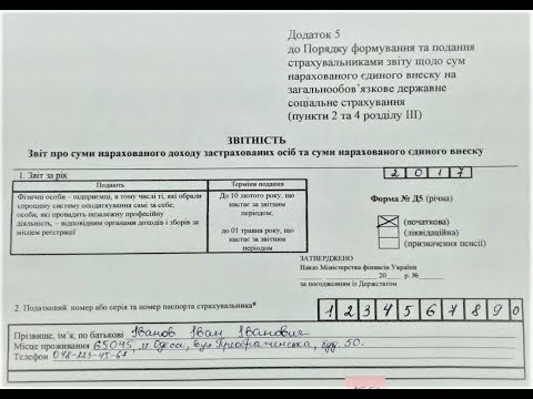 Годовой отчет по ЕСВ за 2017. ФОП СПД на Едином налоге. 2 и 3 группа.