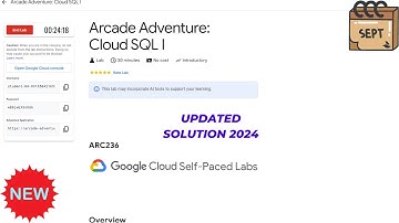 Arcade Adventure: Cloud SQL I || 2024 || #ARC236 #qwiklabs #qwiklabsarcade2024